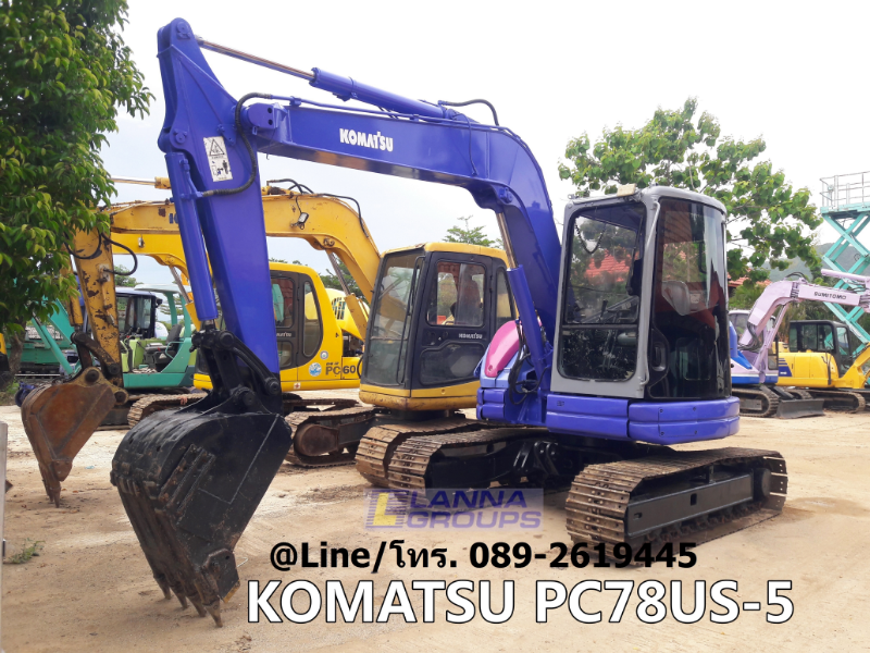 ขายรถขุดKOMATSU PC78US-5 รถเก่านอก, เครื่องยนต์โคมัสสุ 4D95L ,จำนวน 4 สูบ คอนโทรลน้ำมัน ,ปั๊มนิ้ว, แทรคเหล็ก, มีเอกสาร ยังไม่เคยใช้งานในไทย