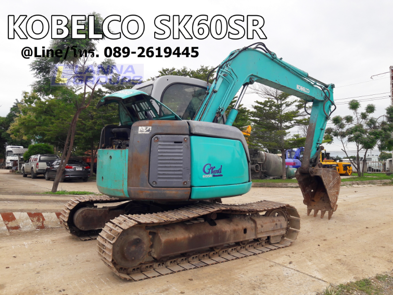 ขายรถขุดKOBELCO SK60SR YT01 รถเดิมๆเก่านอก,มีเอกสาร, ยังไม่เคยใช้งานในไทย เครื่องยนต์isuzu-4JB1 คอนโทรลน้ำมัน, ปั้มนิ้ว, แทรคเหล็ก