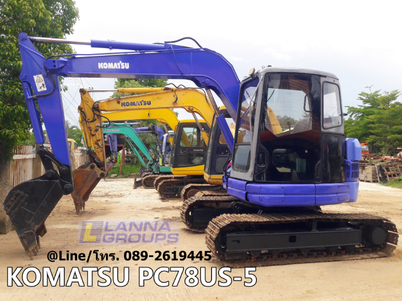 ขายรถขุดKOMATSU PC78US-5 รถเก่านอก, เครื่องยนต์โคมัสสุ 4D95L ,จำนวน 4 สูบ คอนโทรลน้ำมัน ,ปั๊มนิ้ว, แทรคเหล็ก, มีเอกสาร ยังไม่เคยใช้งานในไทย
