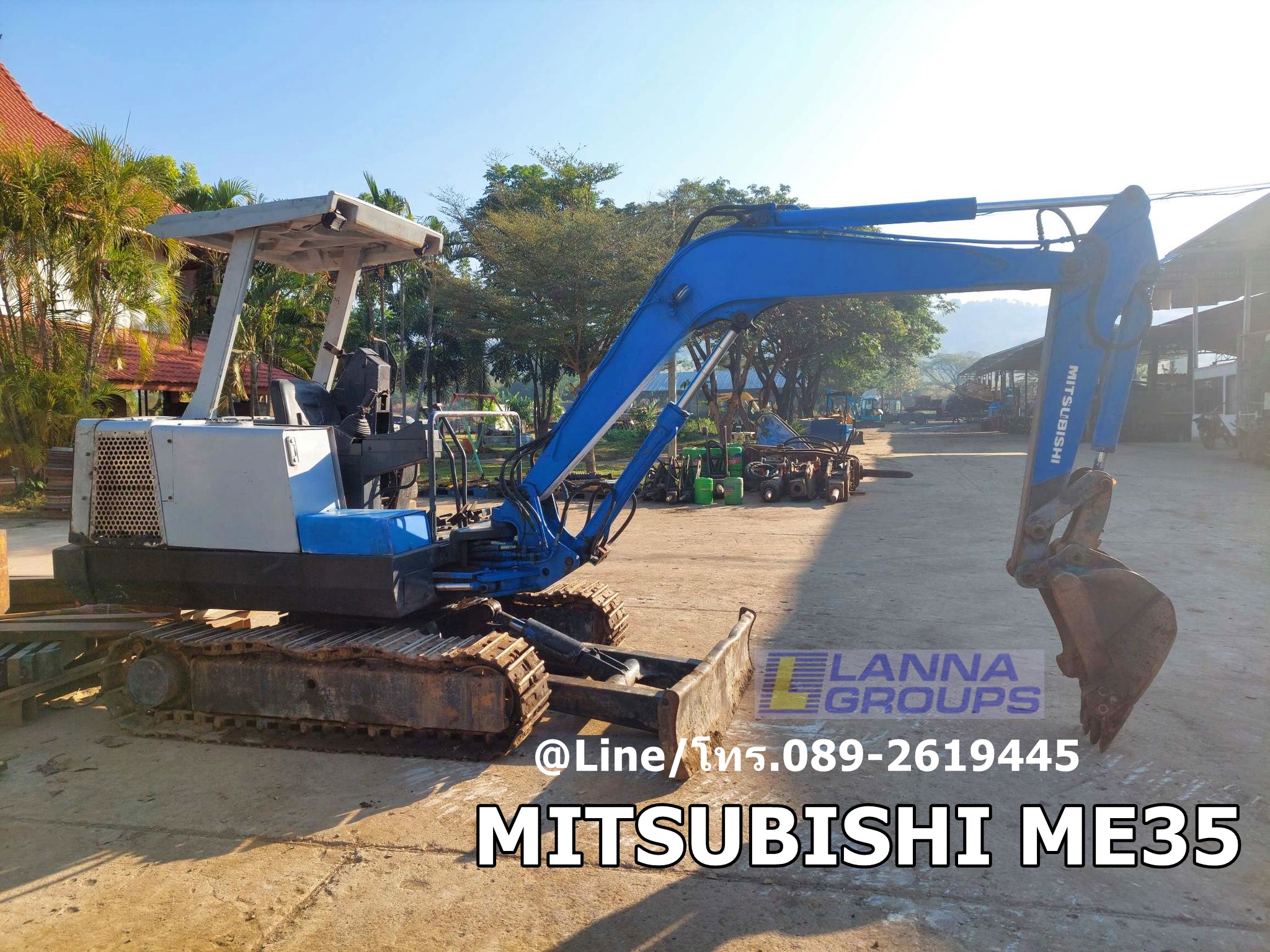 ขายรถขุดMITSUBISHI ME35 เครื่องยนต์มิตซูK4E ,คอนโทรลน้ำมัน, ปั๊มนิ้ว, แทรคเหล็ก ,รถเดิมใช้งานบริษัท, มีเอกสาร