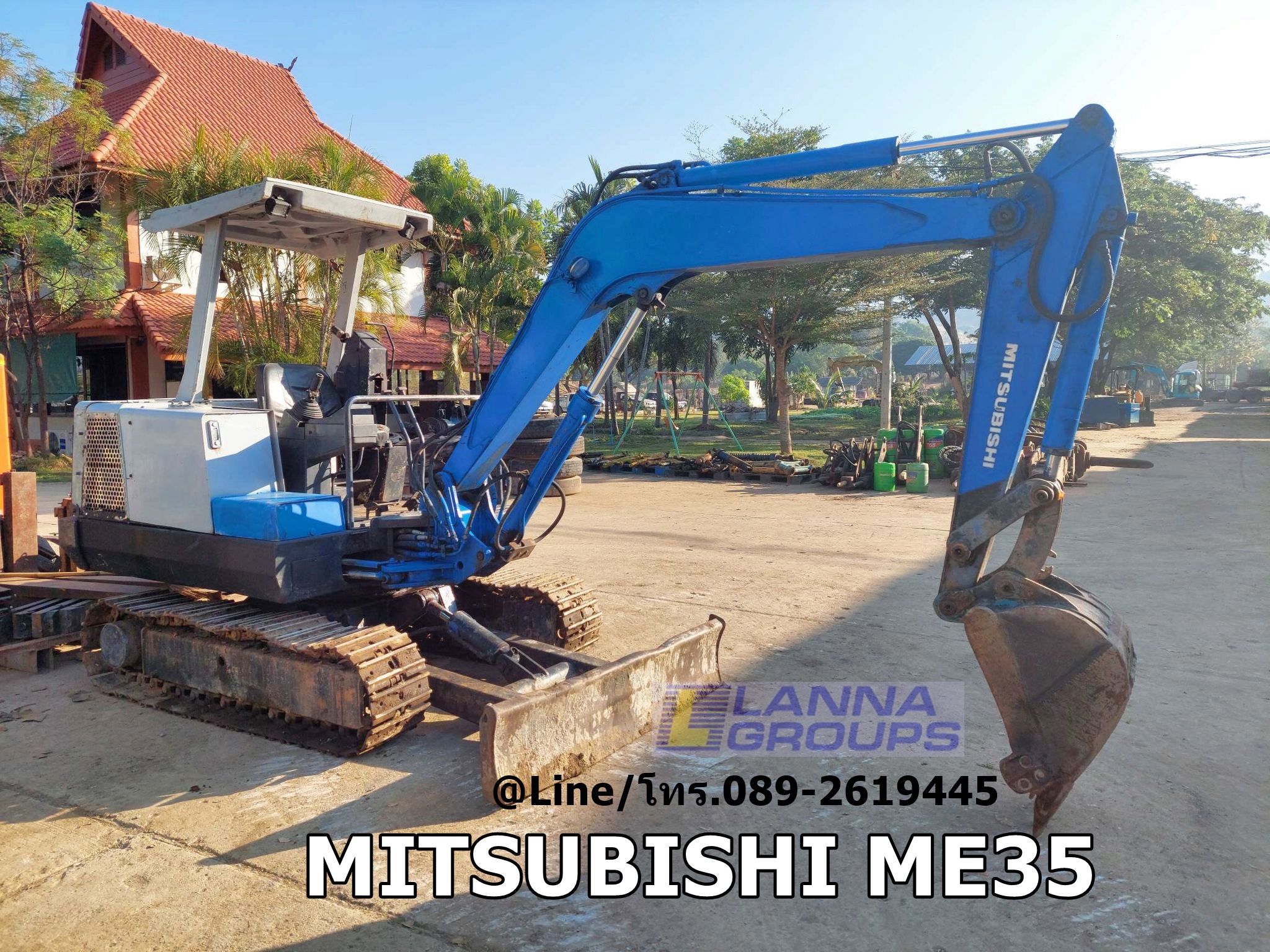 ขายรถขุดMITSUBISHI ME35 เครื่องยนต์มิตซูK4E ,คอนโทรลน้ำมัน, ปั๊มนิ้ว, แทรคเหล็ก ,รถเดิมใช้งานบริษัท, มีเอกสาร