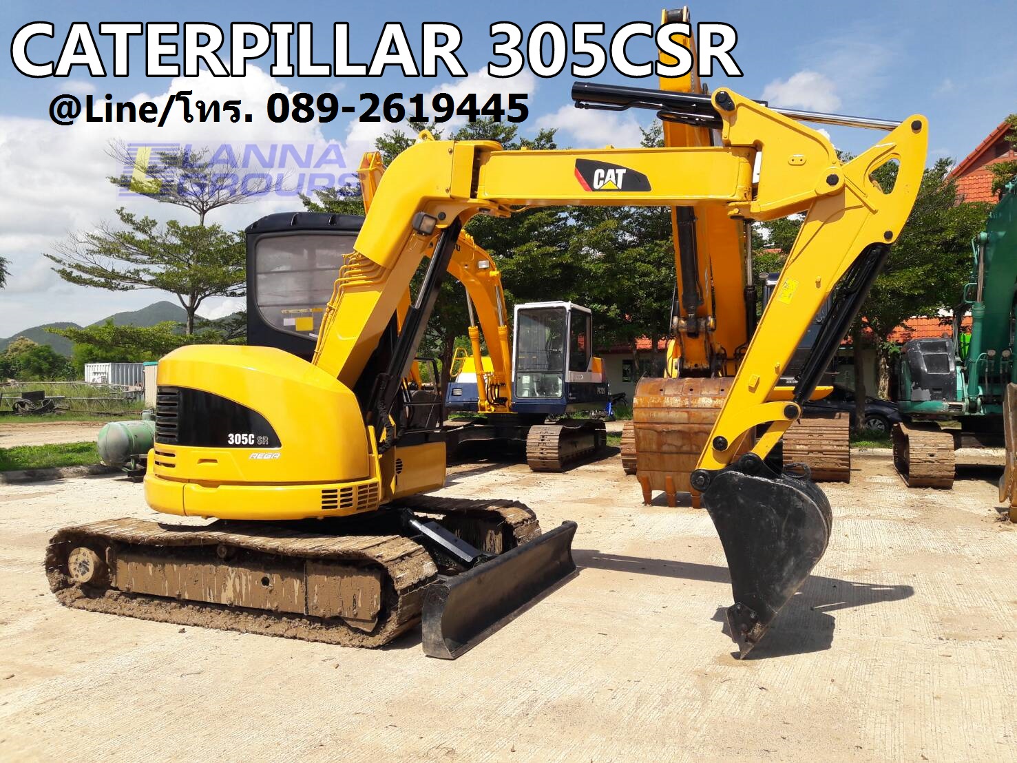 ขายรถขุดCATERPILLAR 305CSR เครื่องยนต์มิตซูบิชิS4Q จำนวน 4 สูบ ,คอนโทรลน้ำมัน , ปั๊มนิ้ว , แทรคเหล็ก , รถเก่านอก, มีเอกสาร , ยังไม่เคยใช้งานในไทย