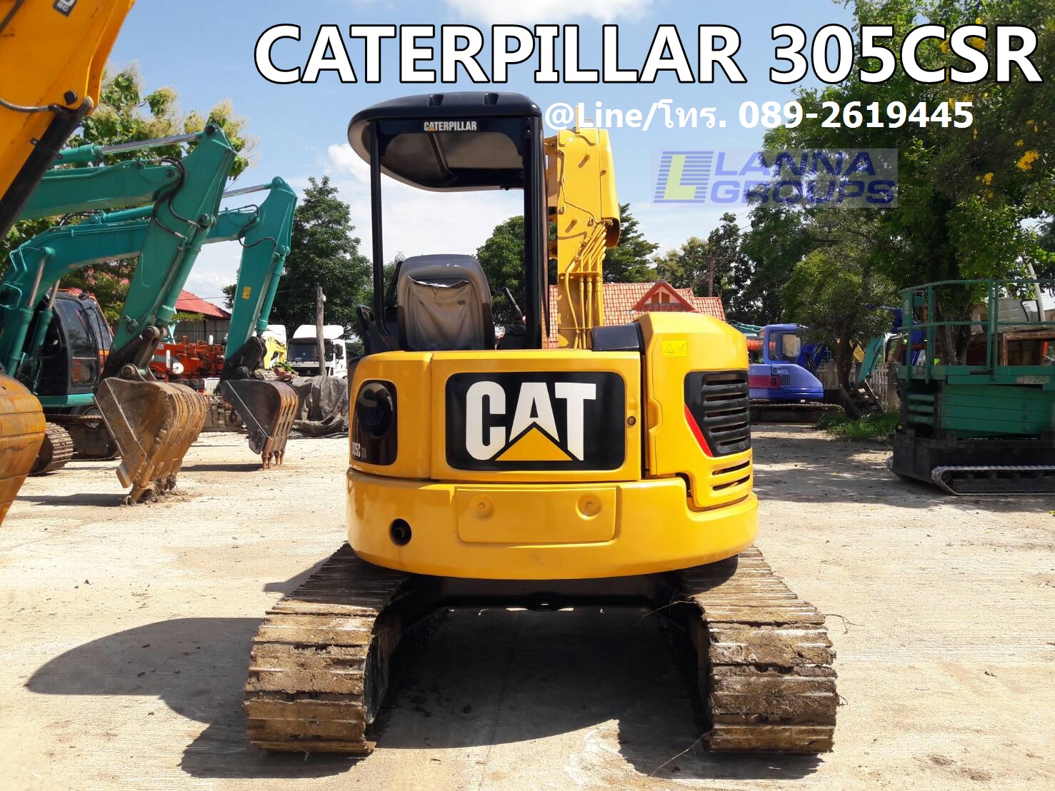 ขายรถขุดCATERPILLAR 305CSR เครื่องยนต์มิตซูบิชิS4Q จำนวน 4 สูบ ,คอนโทรลน้ำมัน , ปั๊มนิ้ว , แทรคเหล็ก , รถเก่านอก, มีเอกสาร , ยังไม่เคยใช้งานในไทย