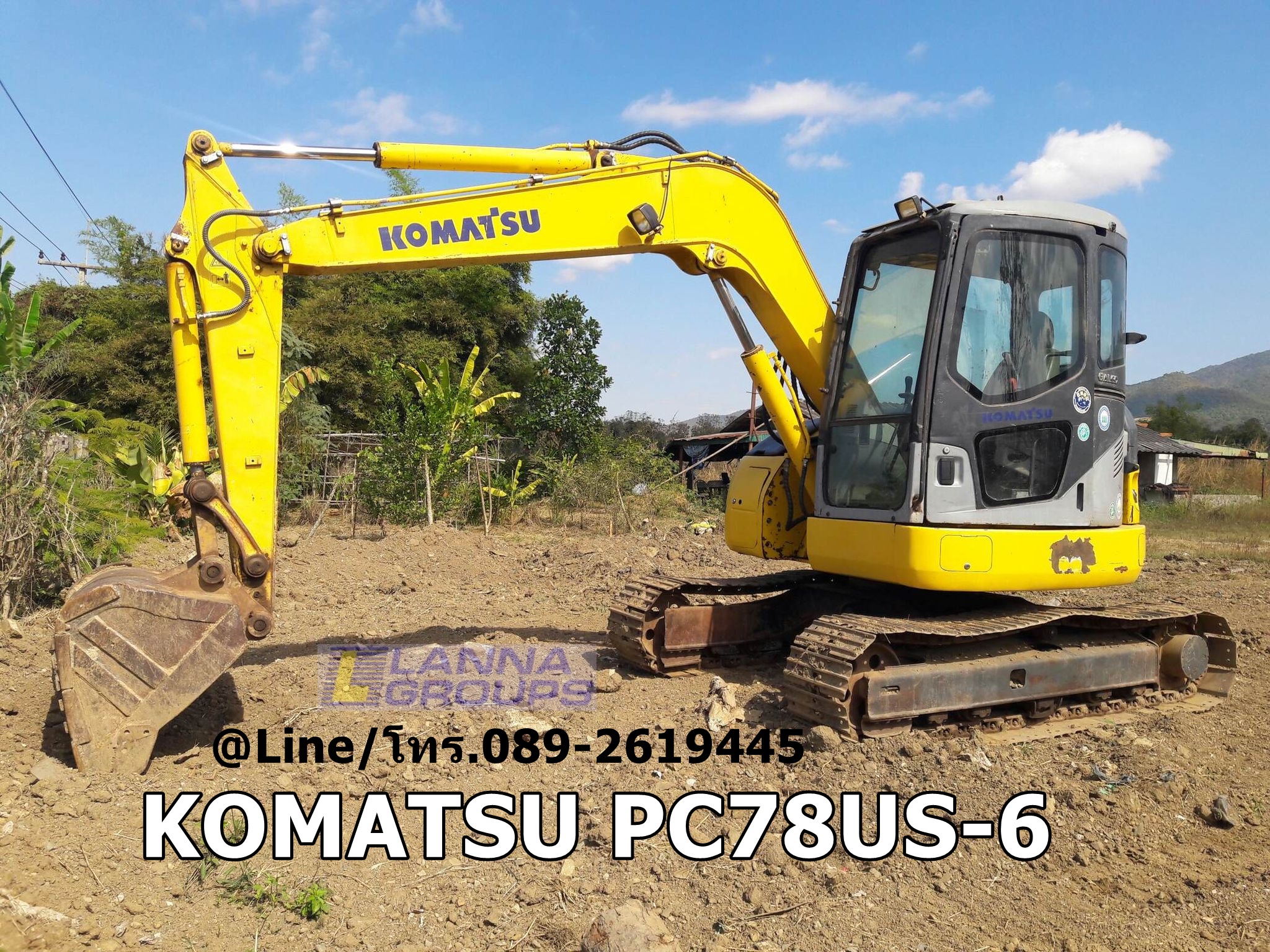 ขายรถขุด KOMATSU PC78US-6  ,รถเดิมๆเก่านอกเครื่องยนต์komatsu-4D95L ,คอนโทรลน้ำมัน, ปั๊มนิ้ว, แทรคเหล็ก, มีเอกสาร, ยังไม่เคยใช้งานในไทย