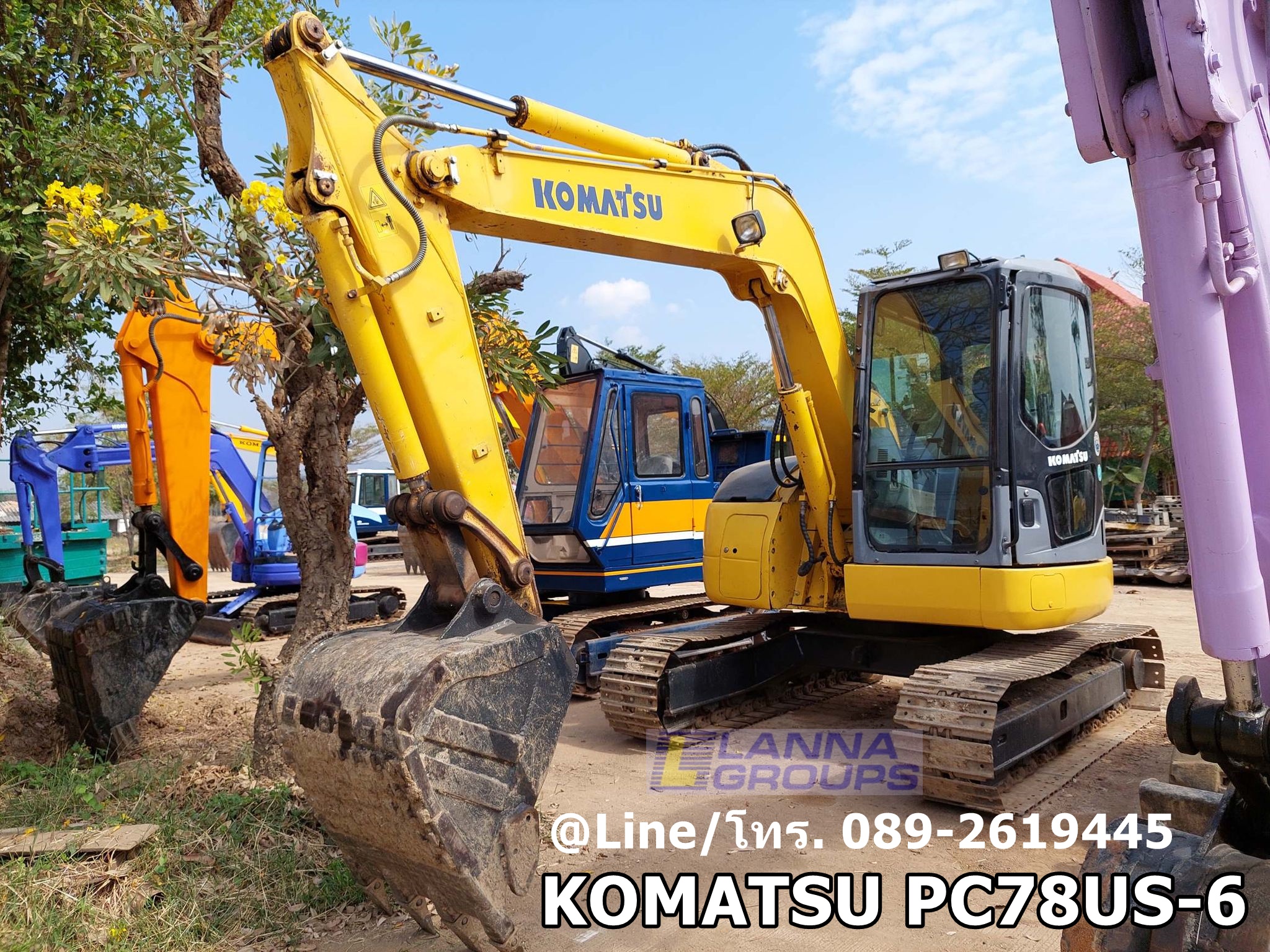 ขายรถขุด KOMATSU PC78US-6 มีแอร์เครื่องยนต์komatsu-4D95L ,คอนโทรลน้ำมัน, ปั๊มนิ้ว, แทรคเหล็ก ,รถเก่านอก, มีเอกสาร, ยังไม่เคยใช้งานในไทย