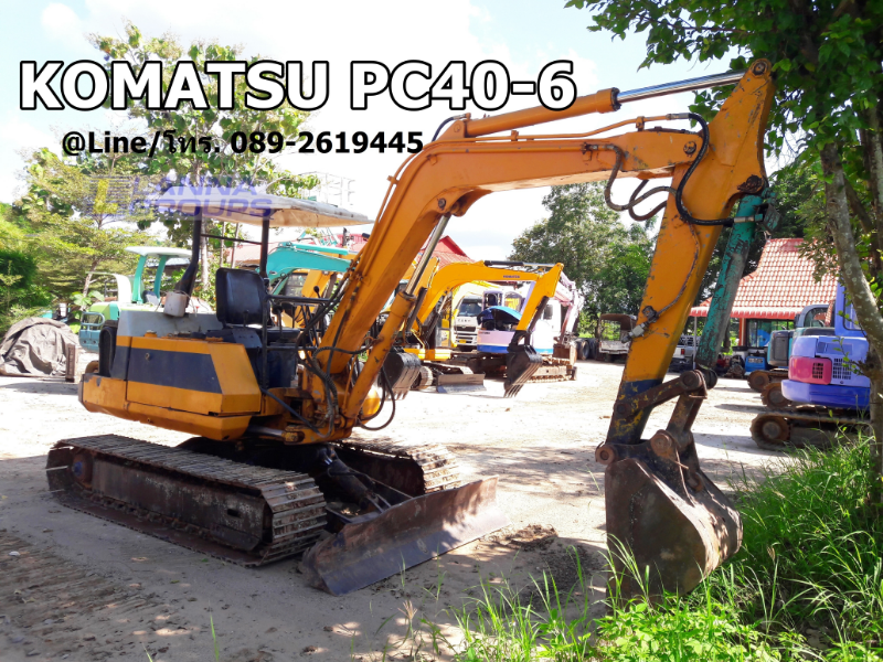 ขายรถขุดKOMATSU PC40-6 มีลายเจาะ,คอนโทรลลูกหมาก, ปั๊มเฟือง, เครื่องยนต์ดีเซล ,แทรคเหล็ก,รถเดิมใช้งานบริษัท