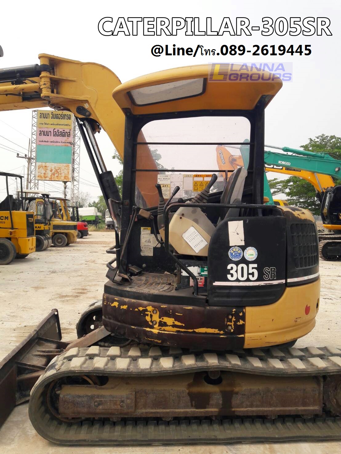 ขายรถขุดCATERPILLAR-305SR เครื่องยนต์มิตซูบิชิ-K4N จำนวน 4 สูบ ,คอนโทรลน้ำมัน , ปั๊มนิ้ว , แทรคยาง, รถเดิมๆเก่านอก, มีเอกสาร, ยังไม่เคยใช้งานในไทย