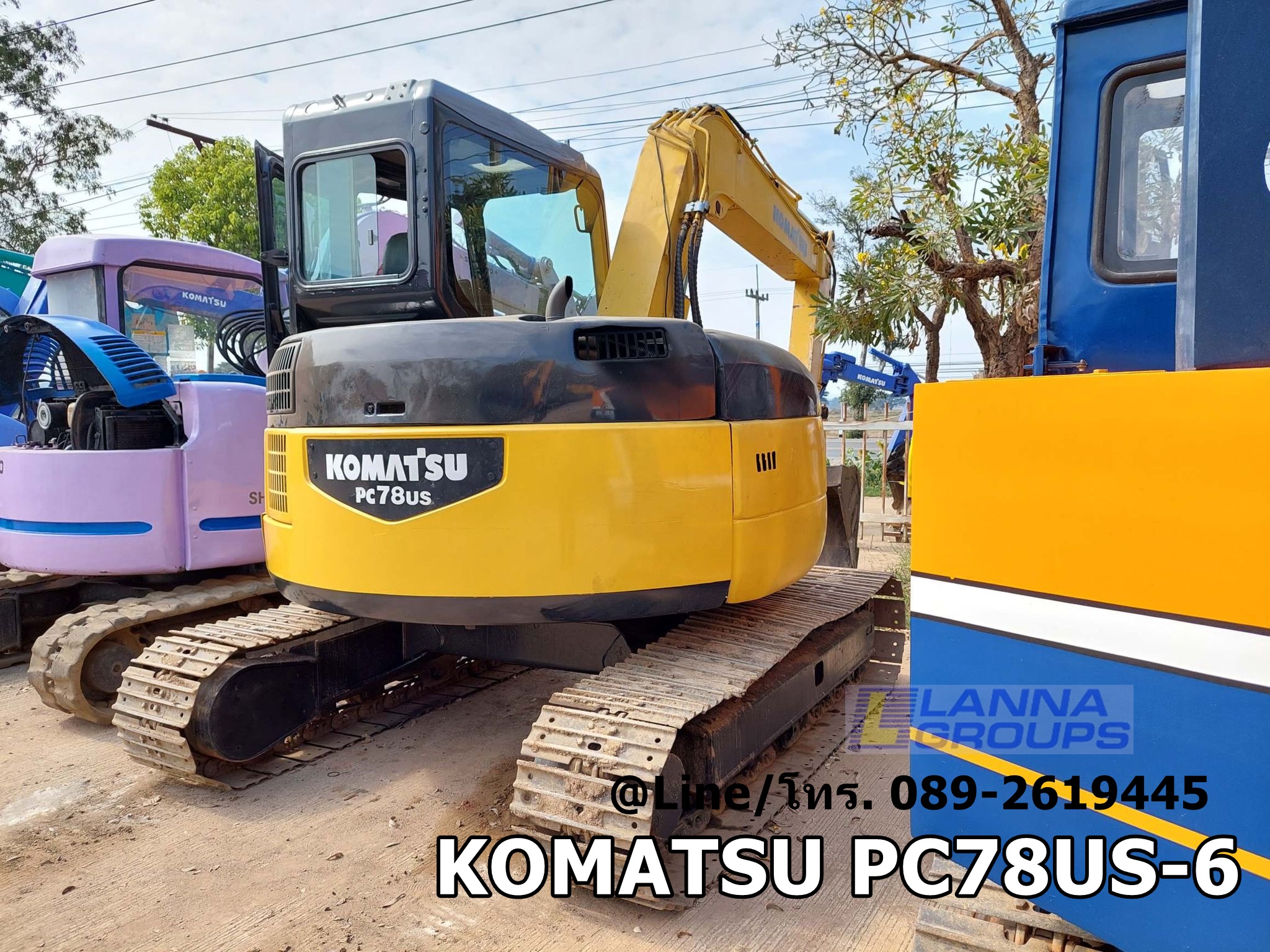 ขายรถขุด KOMATSU PC78US-6 มีแอร์เครื่องยนต์komatsu-4D95L ,คอนโทรลน้ำมัน, ปั๊มนิ้ว, แทรคเหล็ก ,รถเก่านอก, มีเอกสาร, ยังไม่เคยใช้งานในไทย