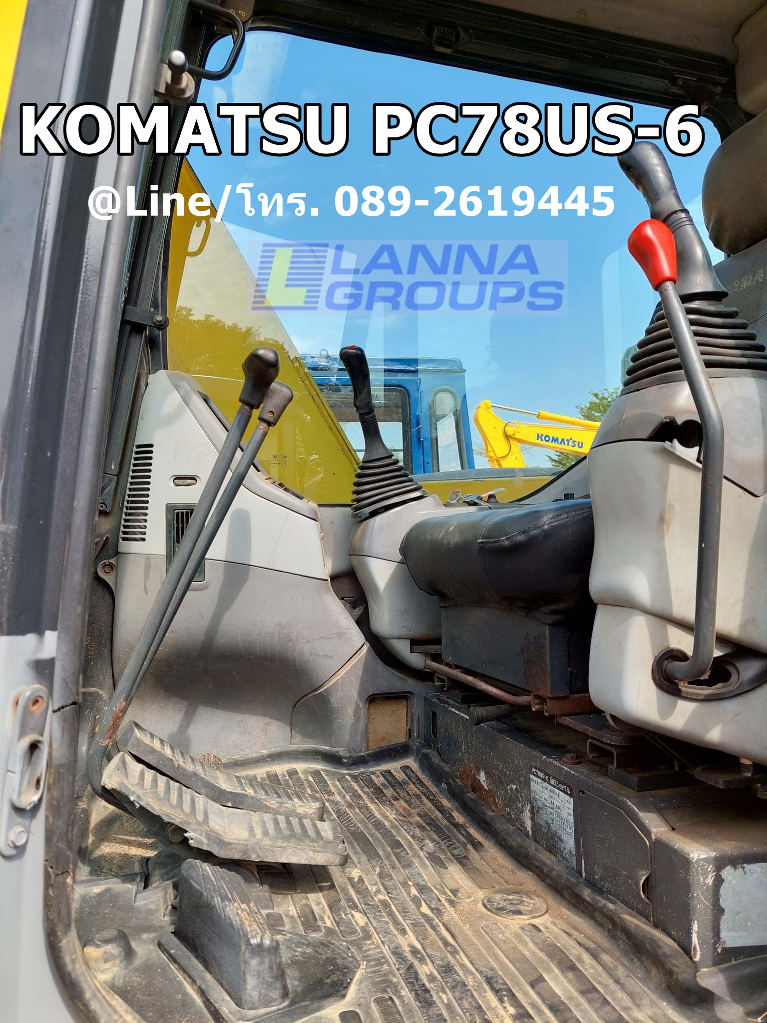 ขายรถขุด KOMATSU PC78US-6 มีแอร์เครื่องยนต์komatsu-4D95L ,คอนโทรลน้ำมัน, ปั๊มนิ้ว, แทรคเหล็ก ,รถเก่านอก, มีเอกสาร, ยังไม่เคยใช้งานในไทย