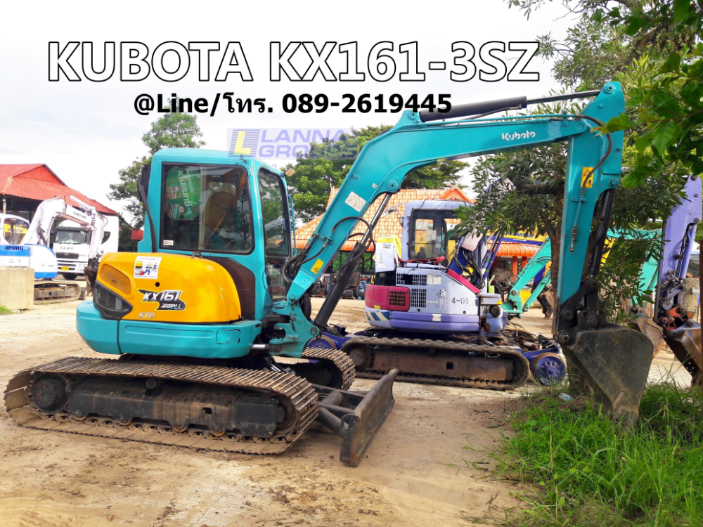 ขายรถขุดKUBOTA KX161-3SZ รถเก่านอก,มีแอร์ ,มีเอกสาร, ยังไม่เคยใช้งานในไทย,เครื่องยนต์คูโบต้าV2403,คอ