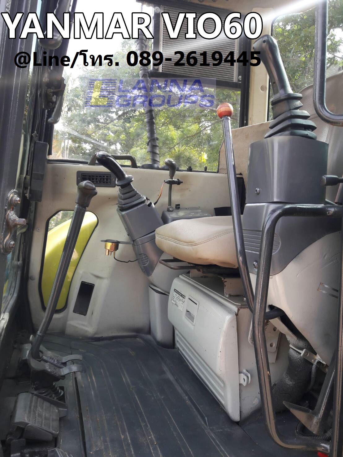 YANMAR VIO60 มีลายเจาะ, มีแอร์, รถเก่านอก,มีเอกสาร, ยังไม่เคยใช้งานในไทยเครื่องยนต์4TNV88,คอนโทรลน้ำ