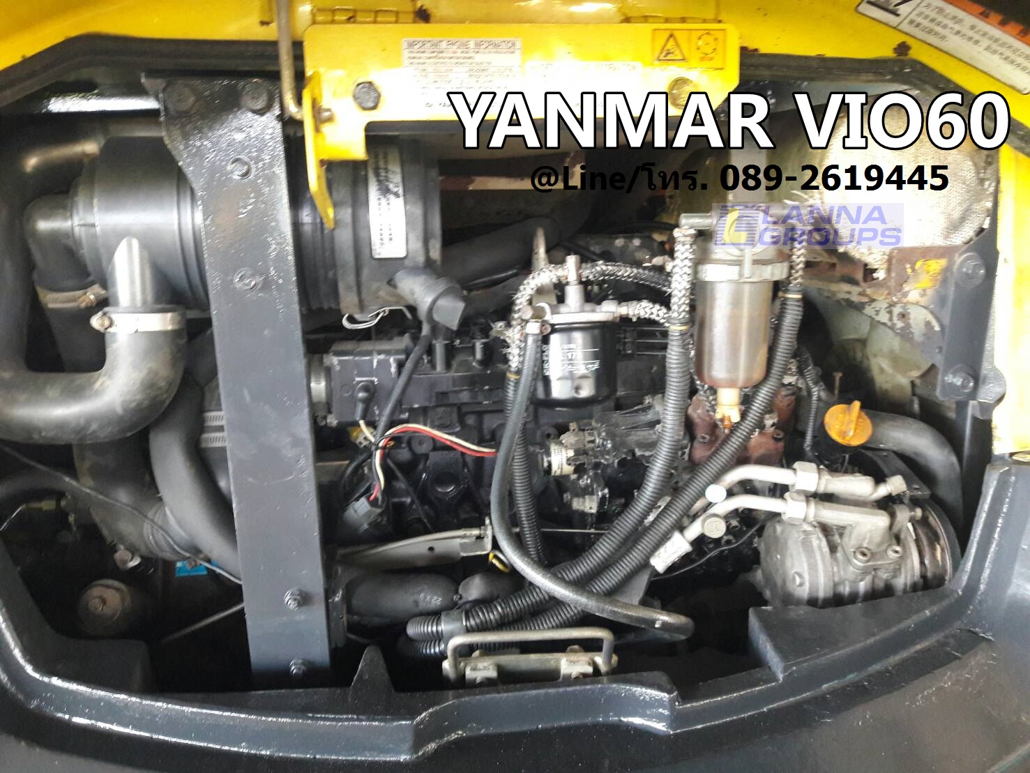 YANMAR VIO60 มีลายเจาะ, มีแอร์, รถเก่านอก,มีเอกสาร, ยังไม่เคยใช้งานในไทยเครื่องยนต์4TNV88,คอนโทรลน้ำ