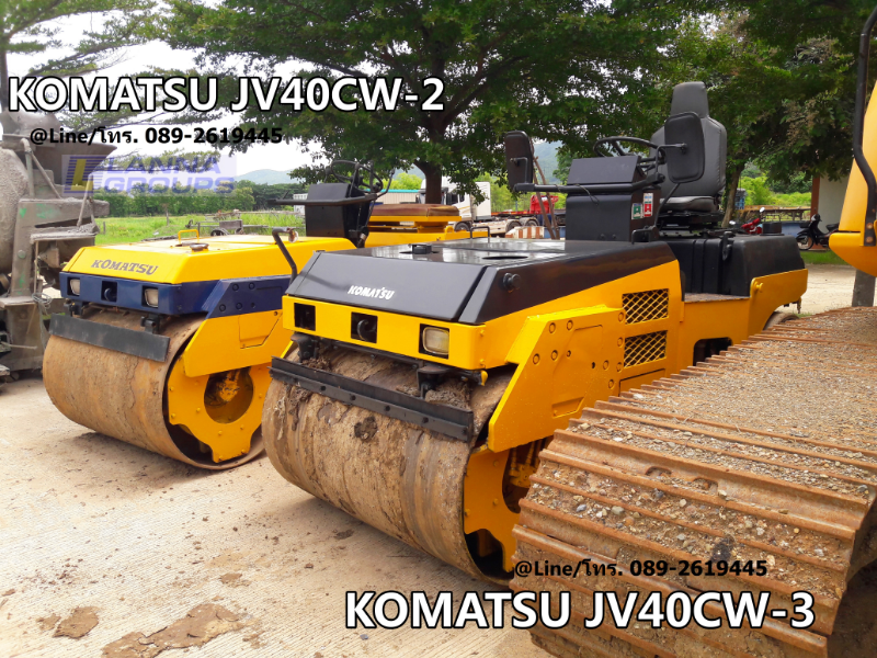 ขายรถบดKOMATSU JV40CW-3 รถบดขนาด4 ตัน, หน้าเหล็ก-หลังยาง,ขับเคลื่อน2เพลา, เลี้ยวเอว, เครื่องยนต์komatsu-3D84 , รถเก่านอก, มีเอกสาร, ยังไม่เคยใช้งานในไทย