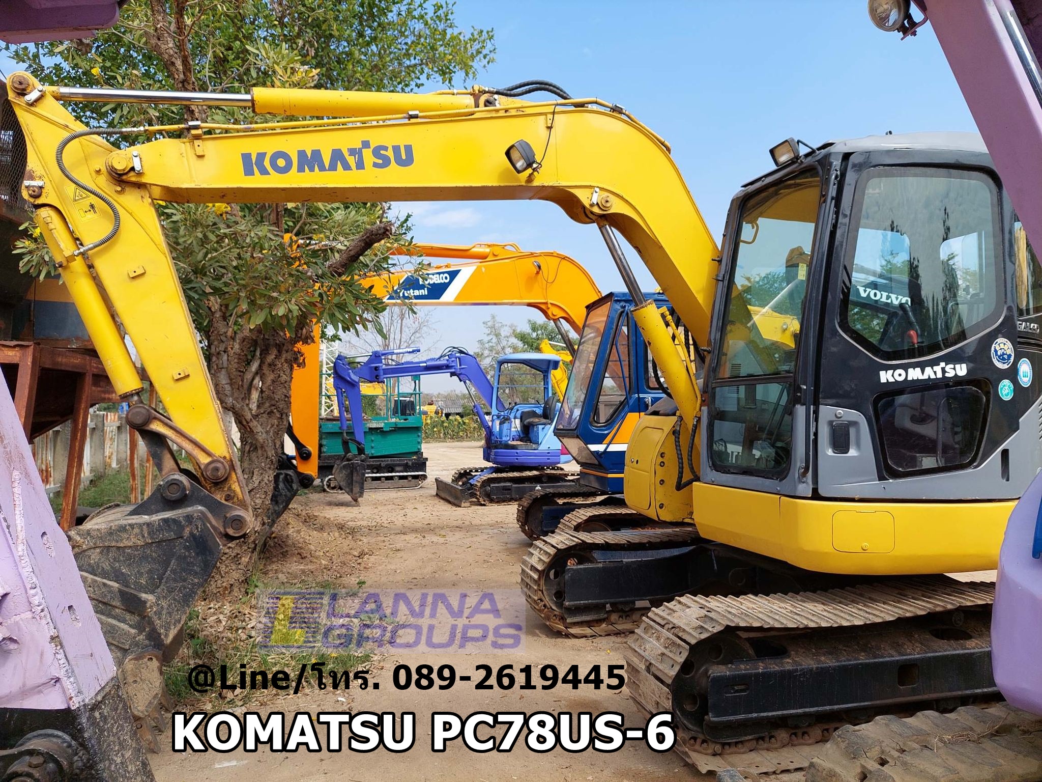 ขายรถขุด KOMATSU PC78US-6 มีแอร์เครื่องยนต์komatsu-4D95L ,คอนโทรลน้ำมัน, ปั๊มนิ้ว, แทรคเหล็ก ,รถเก่านอก, มีเอกสาร, ยังไม่เคยใช้งานในไทย
