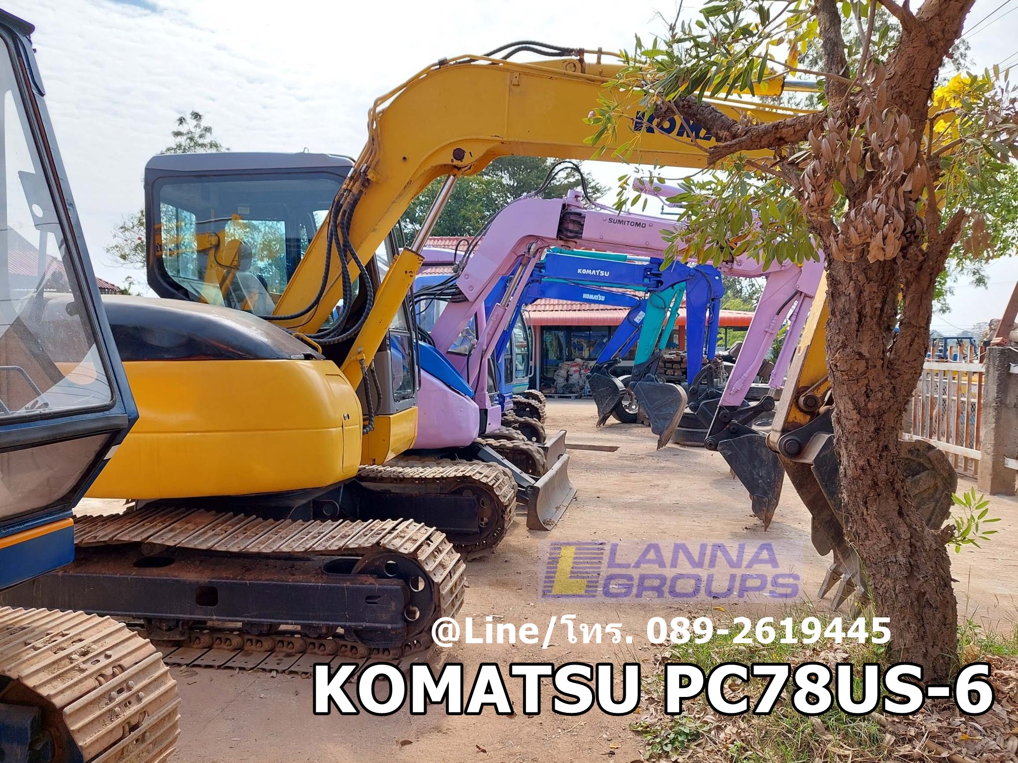ขายรถขุด KOMATSU PC78US-6 มีแอร์เครื่องยนต์komatsu-4D95L ,คอนโทรลน้ำมัน, ปั๊มนิ้ว, แทรคเหล็ก ,รถเก่านอก, มีเอกสาร, ยังไม่เคยใช้งานในไทย