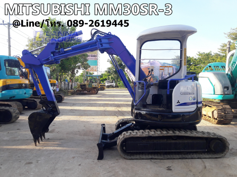 ขายรถขุดMITSUBISHI MM30SR-3 รถเก่านอก, มีเอกสาร, ยังไม่เคยใช้งานในไทยเครื่องยนต์Mitsubishi-S3L ,คอนโทรลน้ำมัน, ปั้มนิ้ว