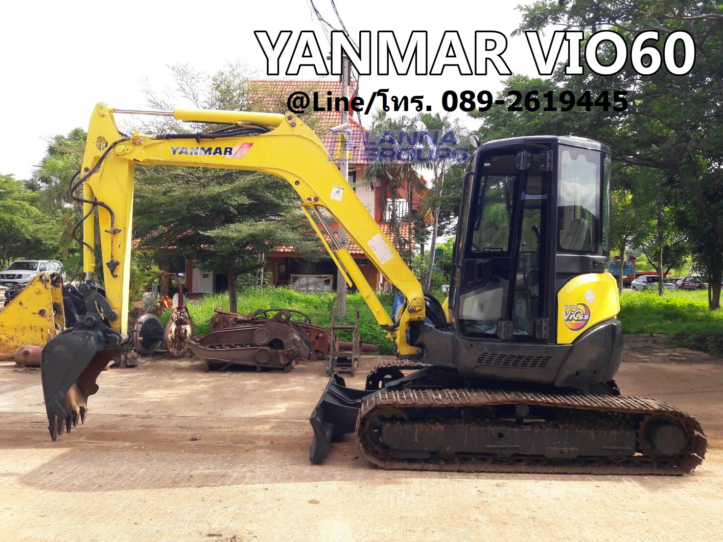 YANMAR VIO60 มีลายเจาะ, มีแอร์, รถเก่านอก,มีเอกสาร, ยังไม่เคยใช้งานในไทยเครื่องยนต์4TNV88,คอนโทรลน้ำ