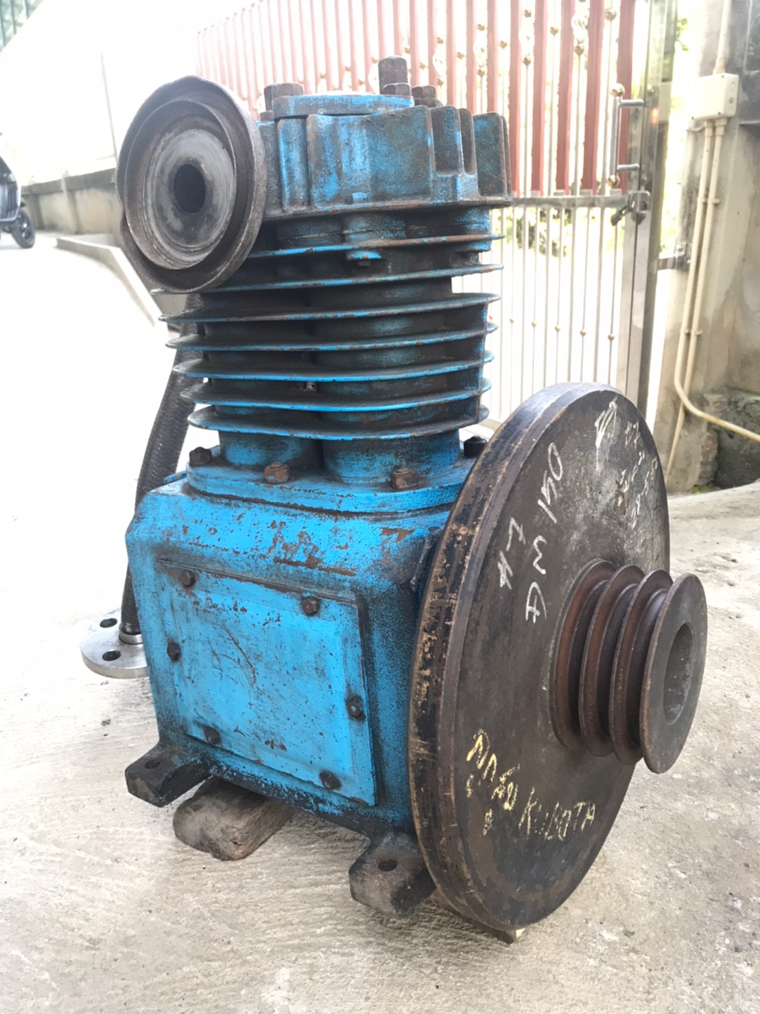 หัวปั๊มลม Meiji Air Compressor  รุ่น HO-7A   made in Japan  ขนาด 7 แรง สภาพดี แรงดูดยังดีตามคลิป