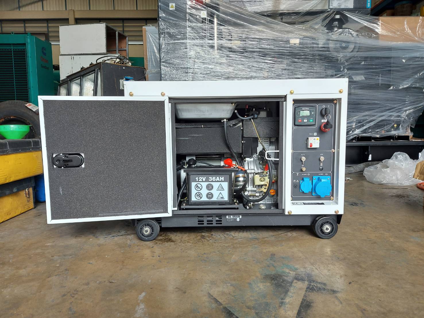 เครื่องปั่นไฟ ขนาด 6.3 KW 230V 1 เฟส ใช้กับเครื่องเชื่อมอินเวอสเตอร์ ปั้มน้ำ2แรง ใช้แอร์12000บีทียู 