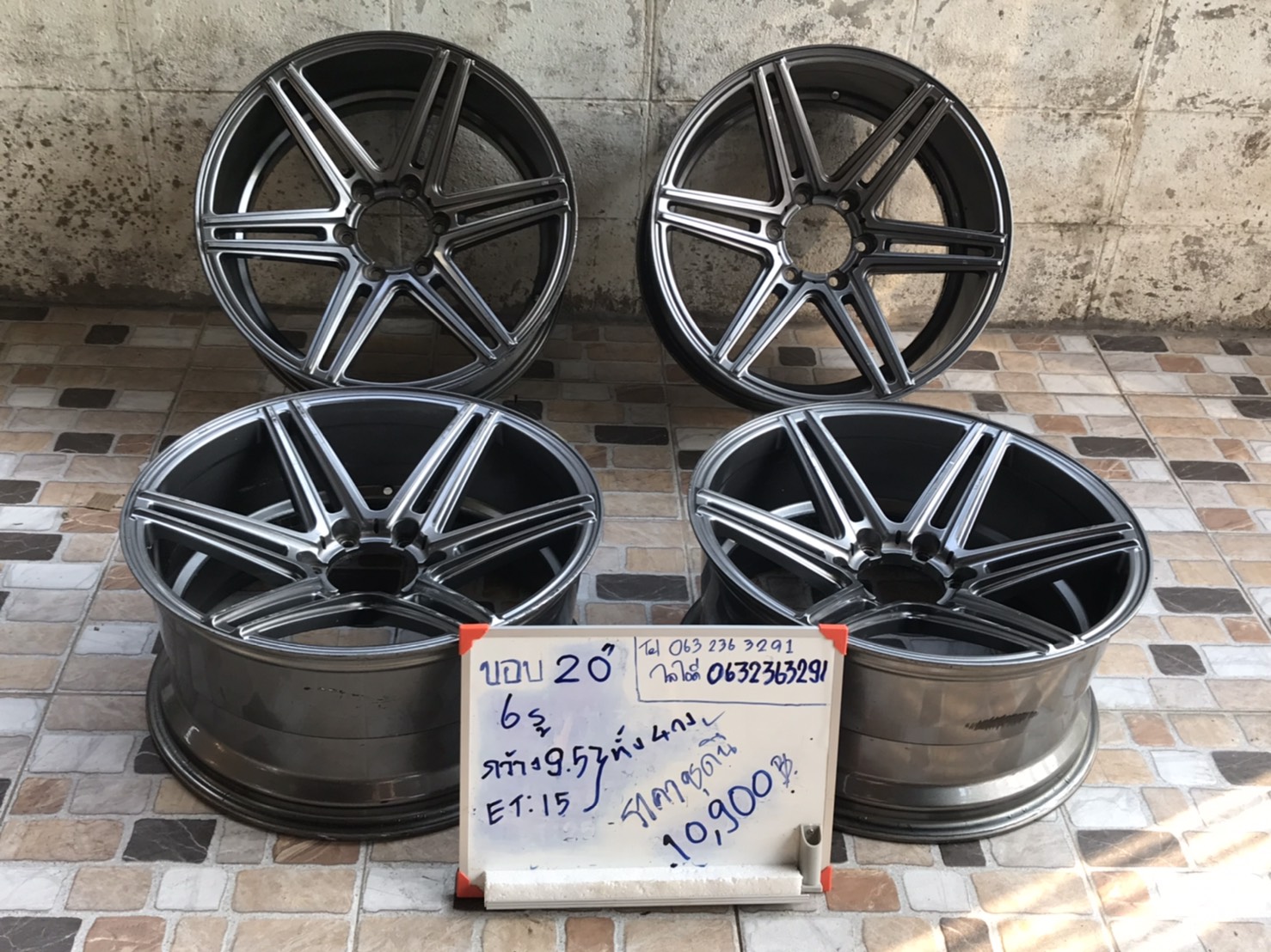 ล้อแม็กขอบ20นิ้ว6รู สวยๆ ชุดนี้ลดราคาเหลือ 7600 บาท