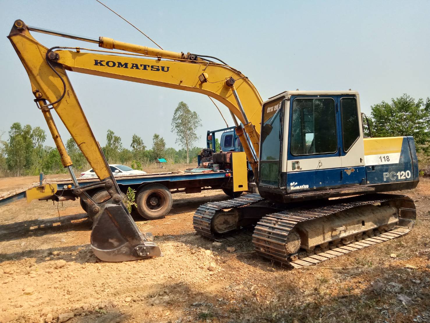 ขาย รถแบคโฮ KOBELCO 120-5 คอนโซลยาวเอกสารเล่มทะเบียน