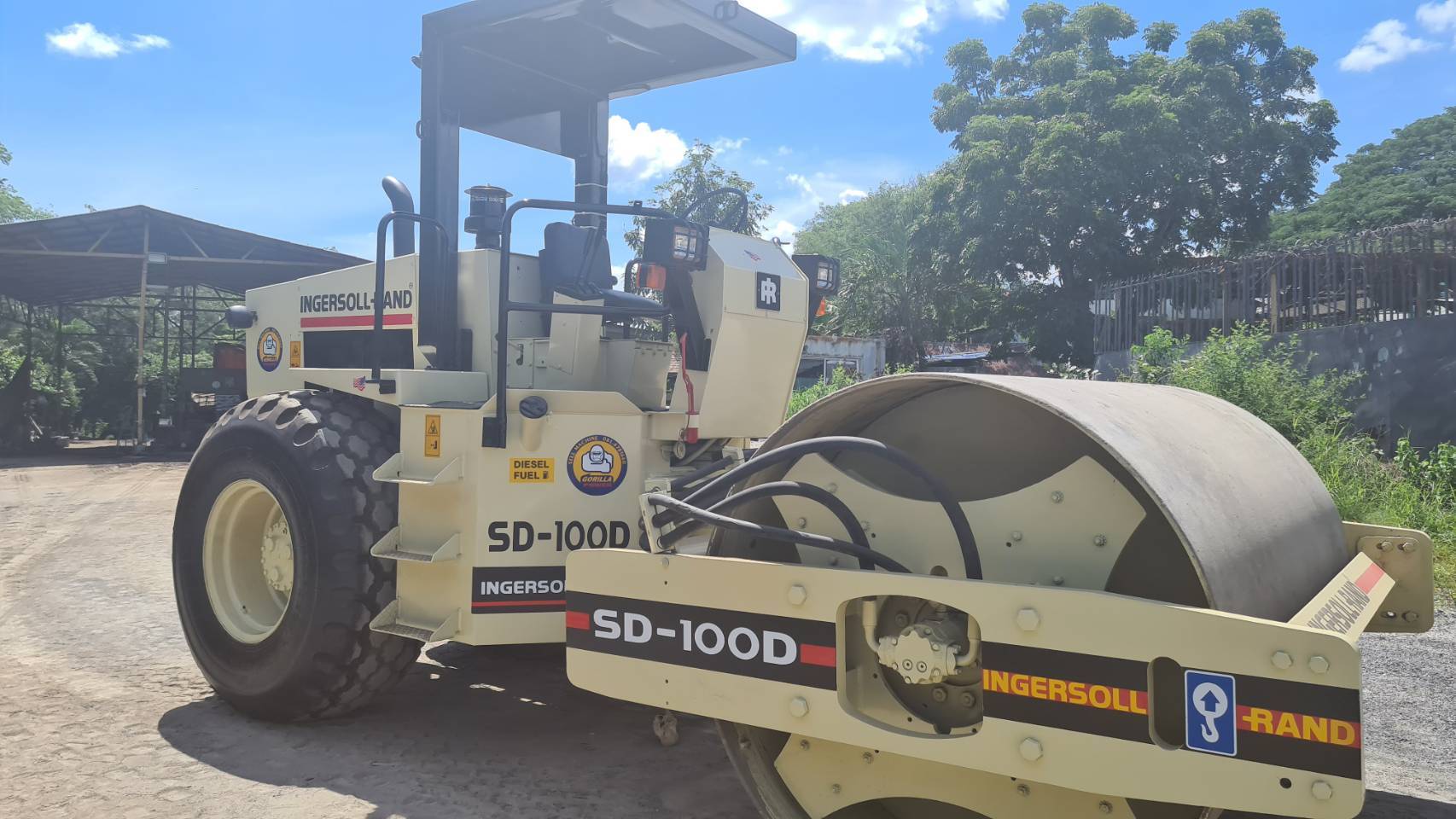 ⛽081-7560304❣รถบดสั่นเสทือน10ตัน Ingersollrand SD100D เอกสารเล่มทะเบียน