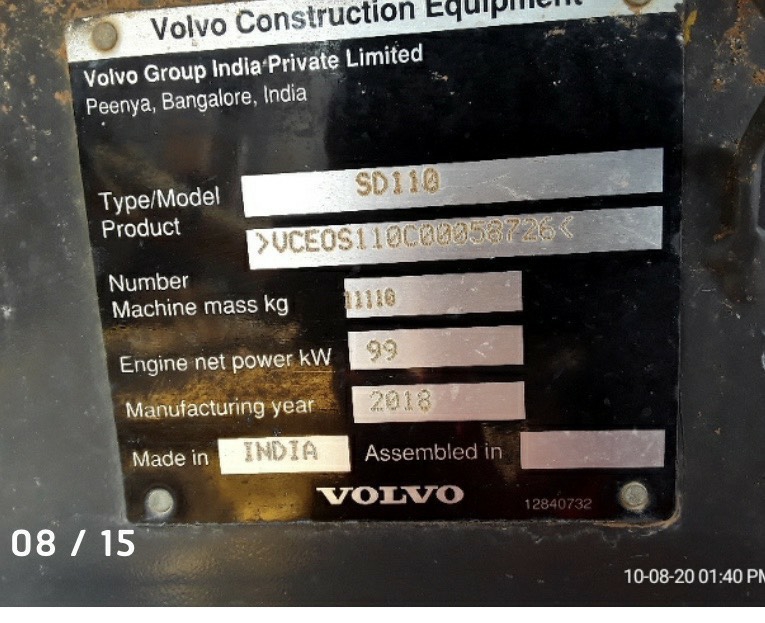 ❣ธรรมนูญ ทุ่งครุ⭐รถบดสั่นเสทือน 2เปลือก2เพลา Volvo SD110ใช้งาน1322รถออกศูนย์เจ้าของขายเอง