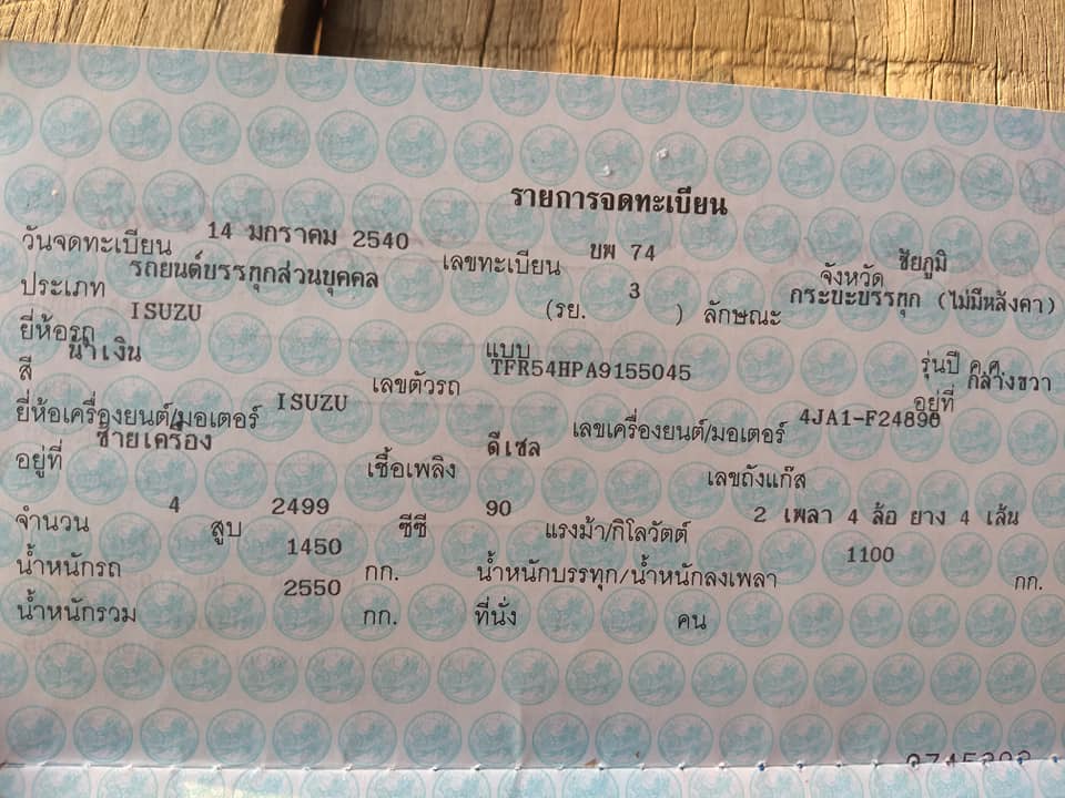 รถบ้าน TFR ปี 40 เดิมๆโรงงาน พร้อมใช้งาน วิ่งไกลสบาย พร้อมโอน 0902947443