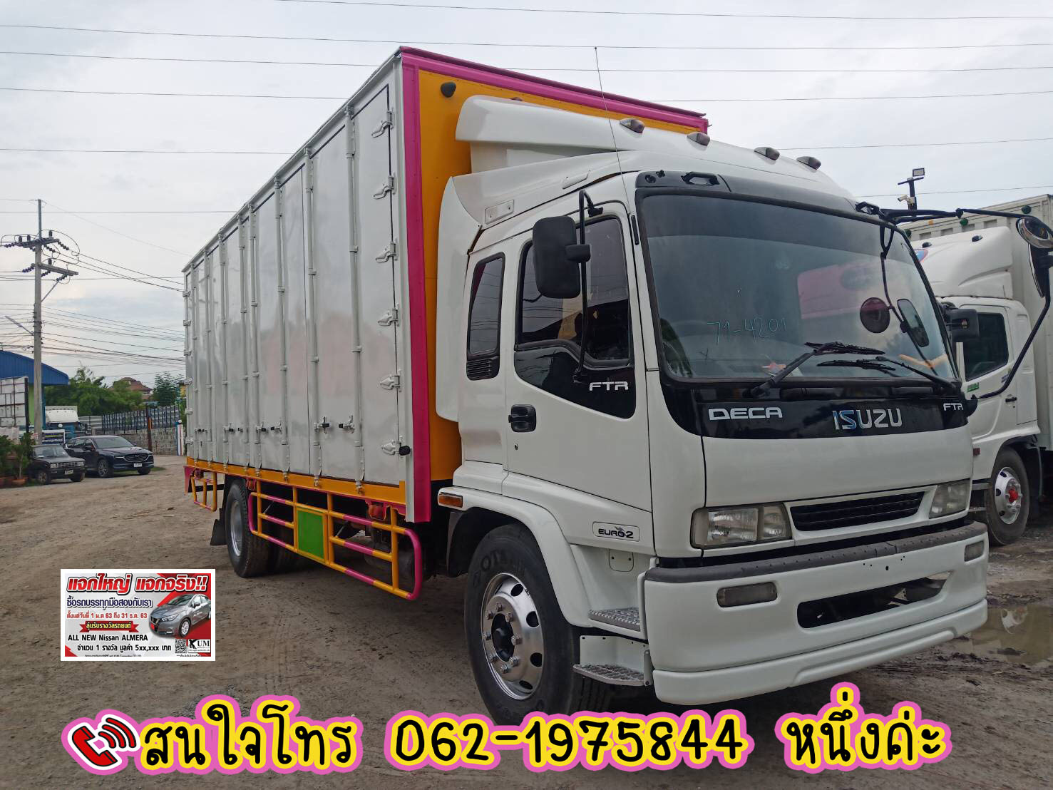 ขาย ISUZU DECA ปี 49 หกล้อตู้สิบบาน ขนาด 200 แรงม้า สนใจ 062-1975844 หนึ่งคะ