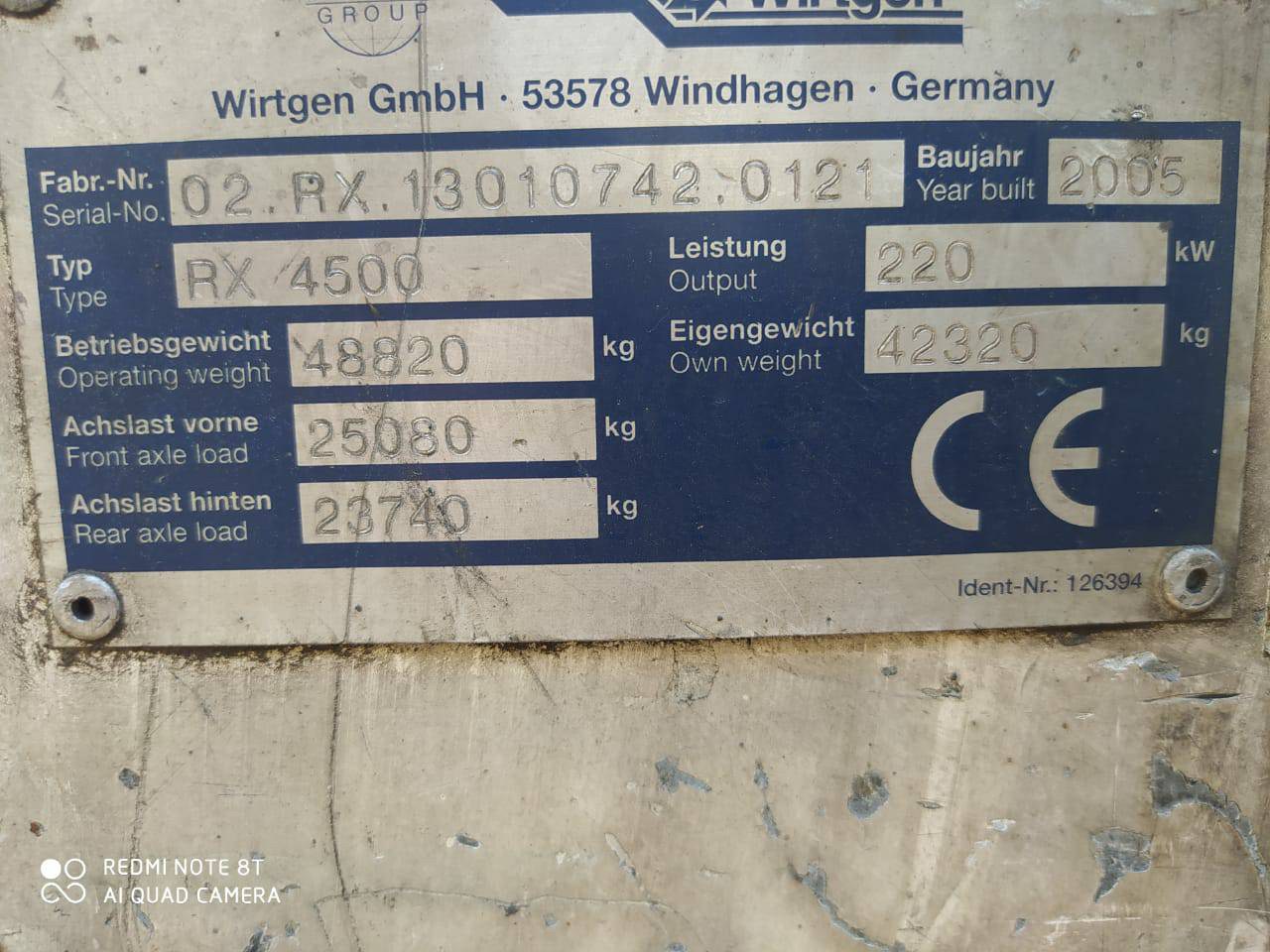 HOT recycling WIRTGEN RX4500