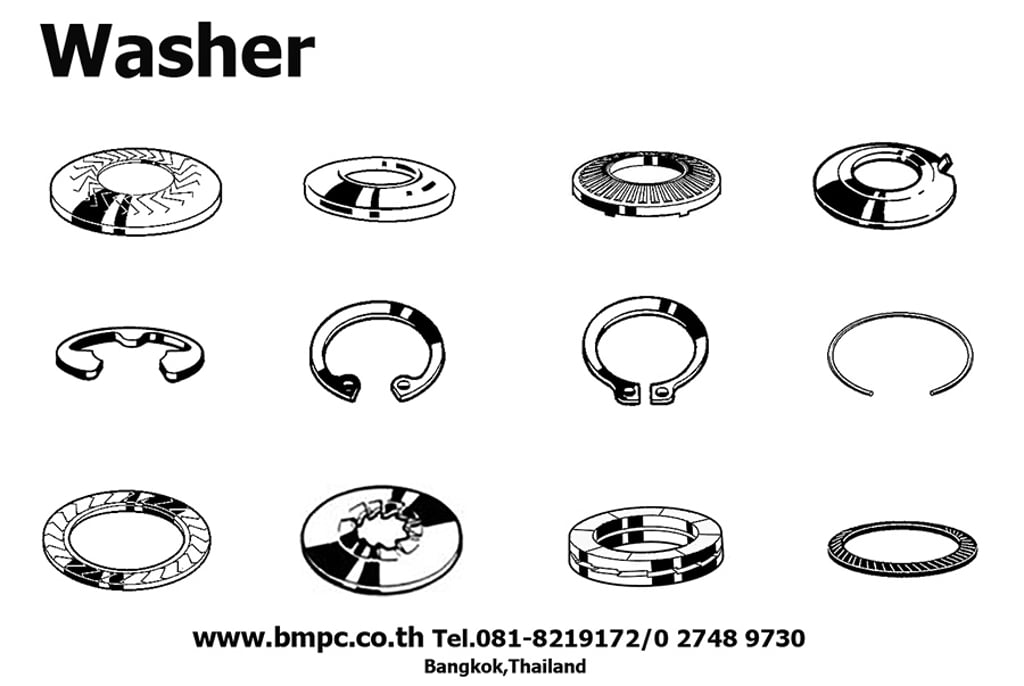 Washer for bolt with heavy type spring pin DIN 7349