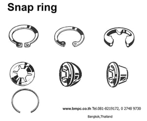 Snap ring for shaft DIN7993A Size 8-120 mm, แหวนล๊อกปลายเพลา 