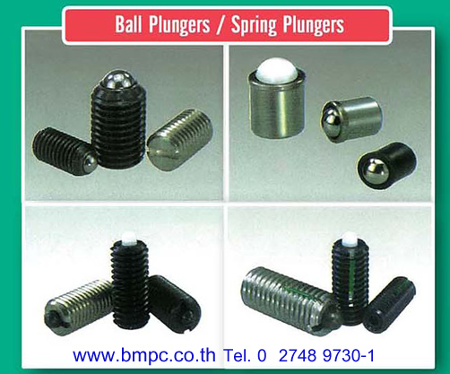 Spring plunger Smooth Version, Plastic, Press fit plunger Spring plunger Smooth Version, Plastic, Press fit plunger