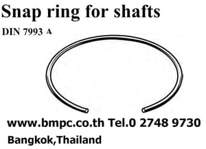 Snap ring for shaft DIN7993A Size 8-120 mm, แหวนล๊อกปลายเพลา 