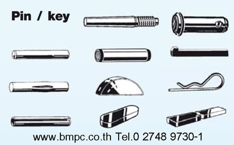 Taper pin with external thread, pin keyม, สลักเทเปอร์ปลายเกลียวตัวผู้