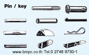 Taper pin with external thread, pin keyม, สลักเทเปอร์ปลายเกลียวตัวผู้