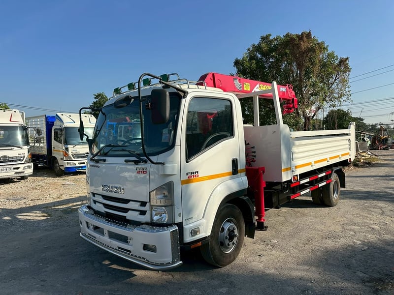 ISUZU FRR 210 ปี64 ดั้มพร้อมเครน ไมล์8หมื่นกิโล 