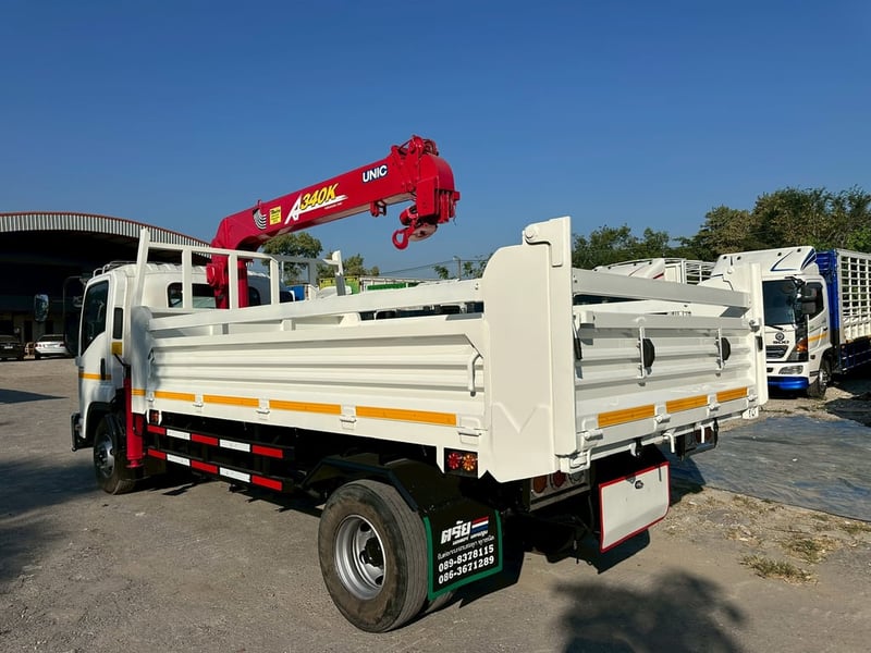 ISUZU FRR 210 ปี64 ดั้มพร้อมเครน ไมล์8หมื่นกิโล 