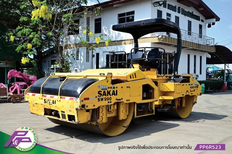 ขายรถบด 2 ล้อเหล็ก ขนาด 13 ตัน รุ่นใหม่ SAKAI SW990 ความกว้าง Drum 2.13 เมตร มือสองสภาพดี นำเข้าจากญี่ปุ่น โดย P&P Pro