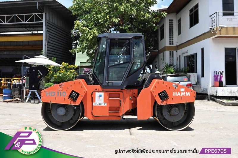 ขายรถบด 2 ล้อเหล็ก HAMM HD110 ขนาด 8-10 ตัน ความกว้าง Drum 1.68 เมตร ห้องเก๋ง มือสองสภาพดี นำเข้าจากญี่ปุ่น โดย P&P Pro