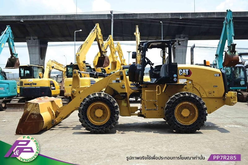 ขายรถตัก รุ่นใหม่ CAT 910-14A แขนยาว เทียบเท่า WA100-8 ยางตัน มีฟังก์ชันลดความสั่นสะเทือนขณะขับขี่ Ride control มือสองสภาพดี นำเข้าจากญี่ปุ่น โดย P&P Pro
