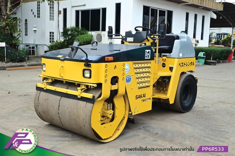 ขายรถบดหน้าเหล็ก-หลังยาง เอวอ่อน SAKAI TW500W-1 ชั่วโมงน้อย มือสองสภาพดี นำเข้าจากญี่ปุ่น โดย P&P Pro