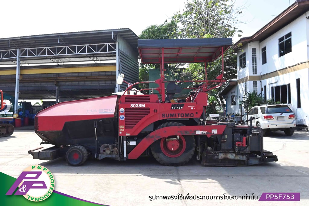 ขายรถปูยาง SUMITOMO HA60W-7 ปูกว้าง 6.0 เมตร, ล้อยาง, มี Tamper และ Vibrator มือสองสภาพดี นำเข้าจากญี่ปุ่นโดย P&P Pro ขายรถปูยาง SUMITOMO HA60W-7 ปูกว้าง 6.0 เมตร, ล้อยาง, มี Tamper และ Vibrator มือสองสภาพดี นำเข้าจากญี่ปุ่นโดย P&P Pro