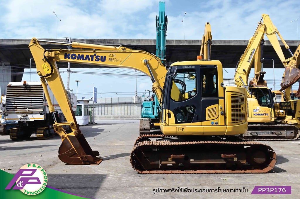 ขายแมคโคร KOMATSU PC128US-10 แทรคใหญ่ มีอาร์มเครน มีกล้องมองหลัง ชั่วโมงน้อย มือสองสภาพดี นำเข้าจากญี่ปุ่น โดย P&P Pro