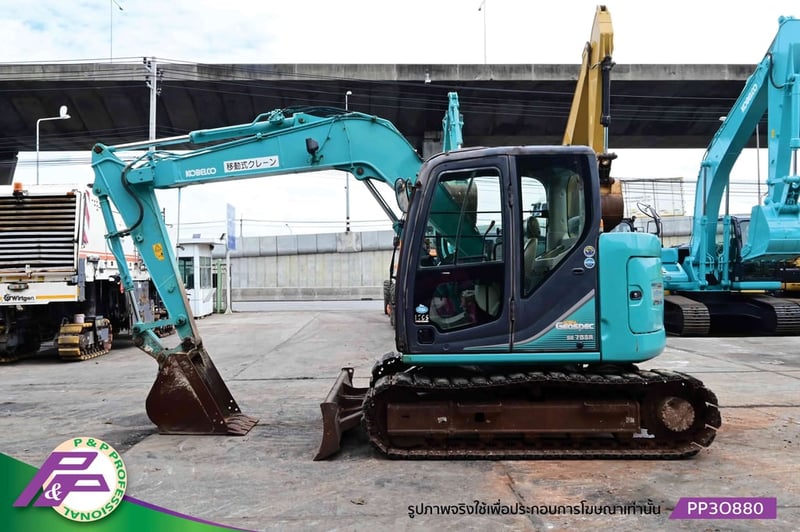 ขายรถขุด 7 ตัน KOBELCO SK75SR-3E-YT08 แทรคเหล็กพร้อมเกี๊ยะยาง มีใบมีดดัน มีอาร์มเครน ชั่วโมงน้อย มือสองสภาพดี นำเข้าจากญี่ปุ่น โดย P&P Pro ขายรถขุด 7 ตัน KOBELCO SK75SR-3E-YT08 แทรคเหล็กพร้อมเกี๊ยะยาง มีใบมีดดัน มีอาร์มเครน ชั่วโมงน้อย มือสองสภาพดี นำเข้าจากญี่ปุ่น โดย P&P Pro