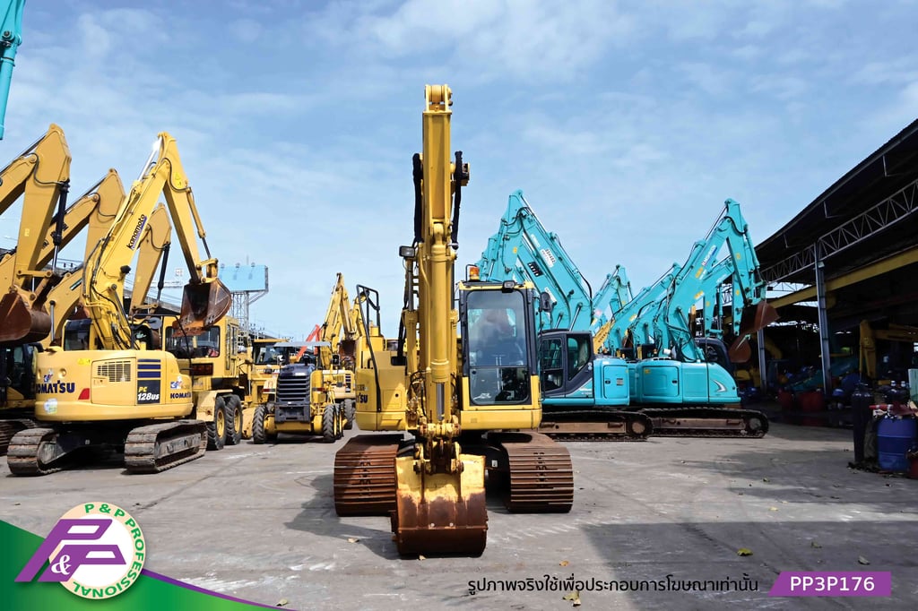 ขายแมคโคร KOMATSU PC128US-10 แทรคใหญ่ มีอาร์มเครน มีกล้องมองหลัง ชั่วโมงน้อย มือสองสภาพดี นำเข้าจากญี่ปุ่น โดย P&P Pro