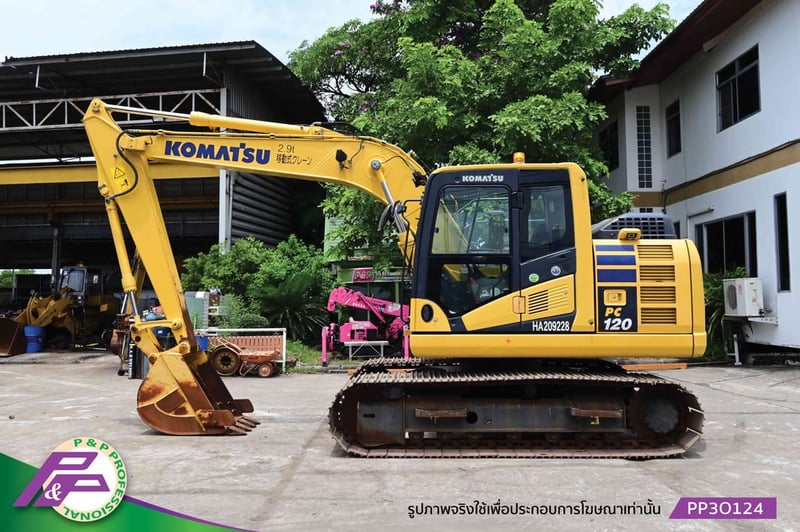 ขายรถขุด KOMATSU PC120-11 รุ่นใหม่ แทรคใหญ่ มีกล้อง 3 ตัว สำหรับภาพมุมสูง ด้านหลัง และด้านข้าง มีอาร์มเครน ชั่วโมงน้อย
