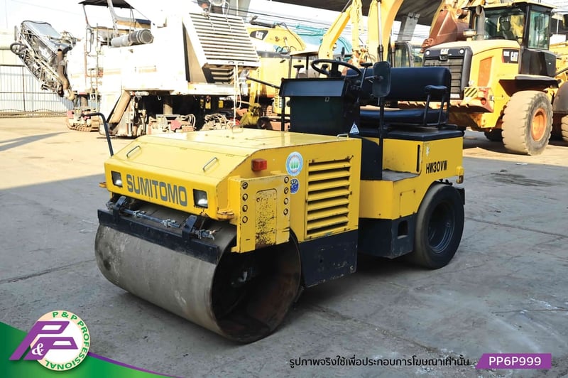 ขายรถบดหน้าเหล็ก-หลังยาง SUMITOMO HW30VW เทียบเท่า SAKAI TW350 เอวอ่อน ชั่วโมงน้อย มือสองสภาพดี นำเข้าจากญี่ปุ่น โดย P&P Pro