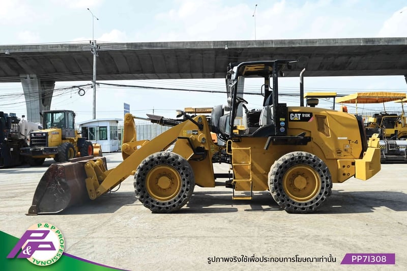ขายรถตัก CAT 910K รุ่นใหม่ เทียบเท่า WA100-7 ยางตัน มี Piping มี Quick Coupler มีฟังก์ชันลดความสั่นสะเทือนขณะขับขี่ Ride control มือสองสภาพดี นำเข้าจากญี่ปุ่น โดย P&P Pro