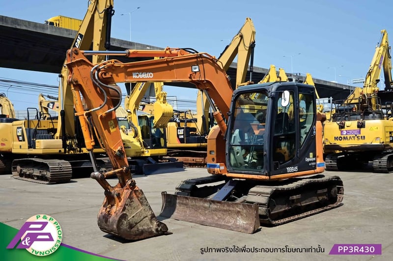 ขายแมคโคร 7 ตัน KOBELCO SK75SRD-3-YT07 แทรคเหล็กพร้อมเกี๊ยะยาง มีไลน์หัวเจาะ มีใบมีดดัน มือสองสภาพดี นำเข้าจากญี่ปุ่น โดย P&P Pro